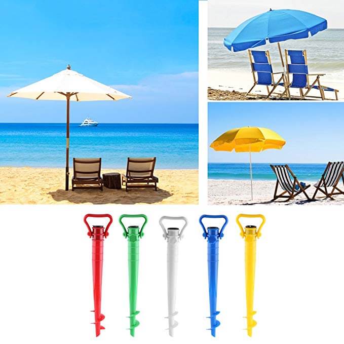Support d'ancrage pour parasol de plage Plastique antirouille sans métal  Support universel pour tarière à