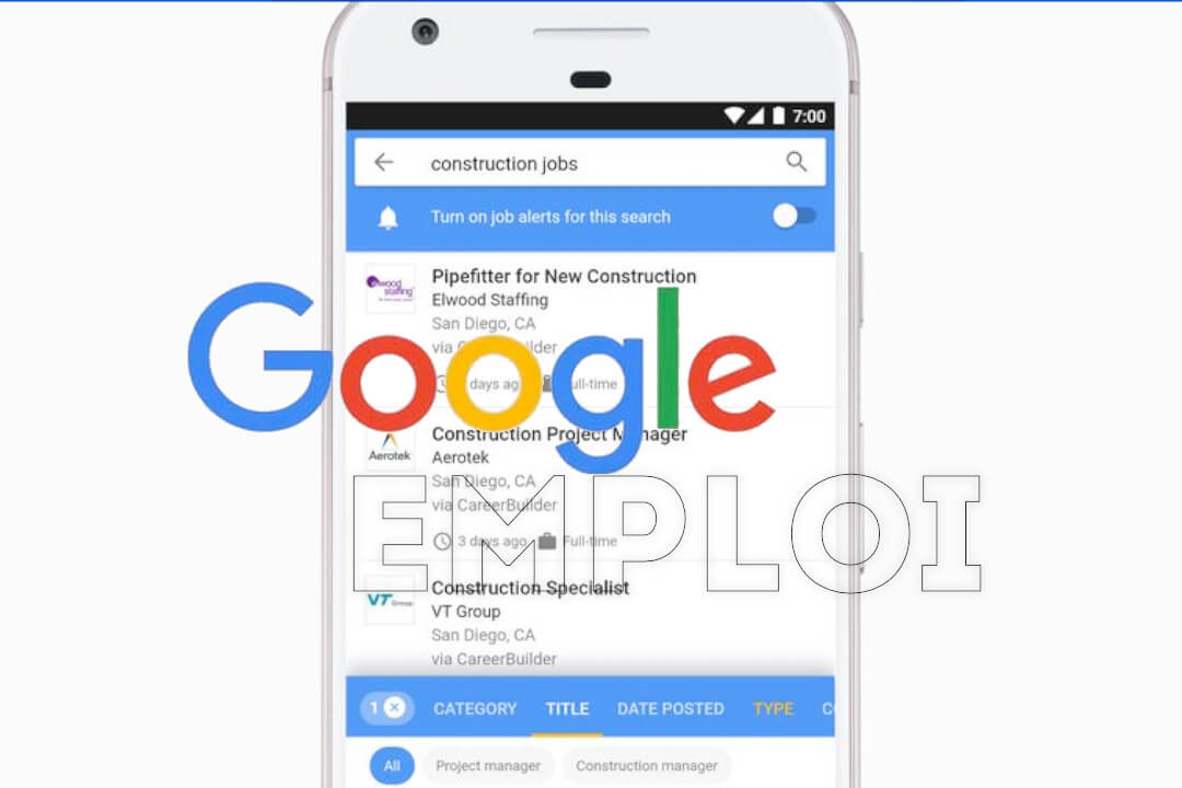 Google Emploi : moteur de recherche pour trouver un job