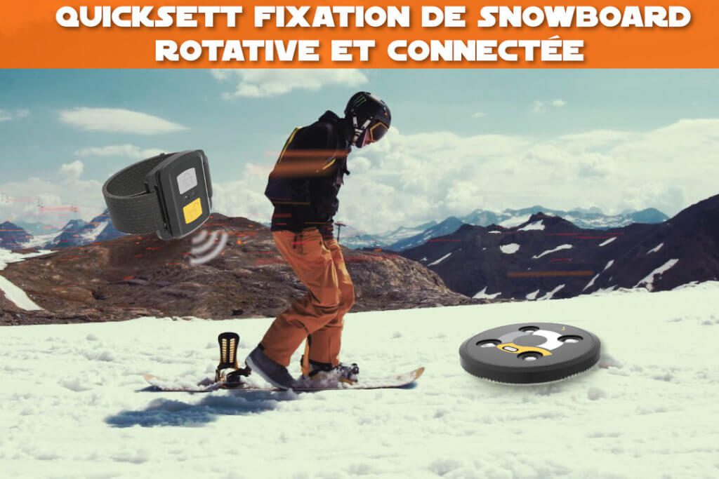 Quicksett fixation snowboard rotative 