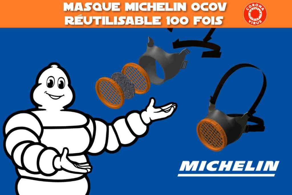masque michelin ocov réutilisable 100 fois - coronavirus