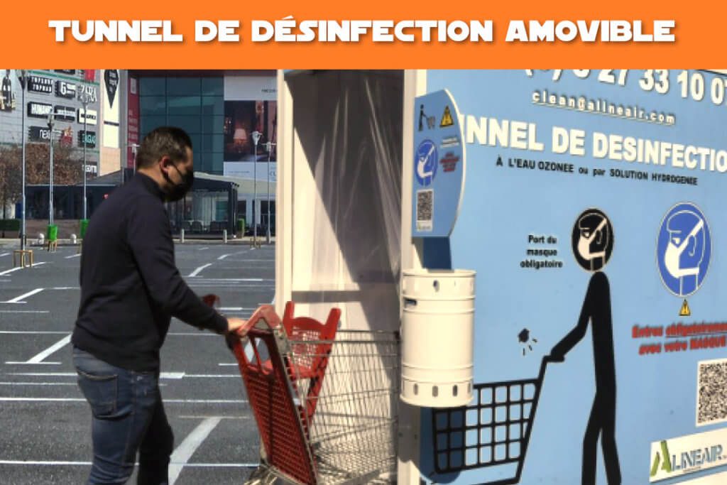 tunnel de désinfection amovible alinéair anti covid19