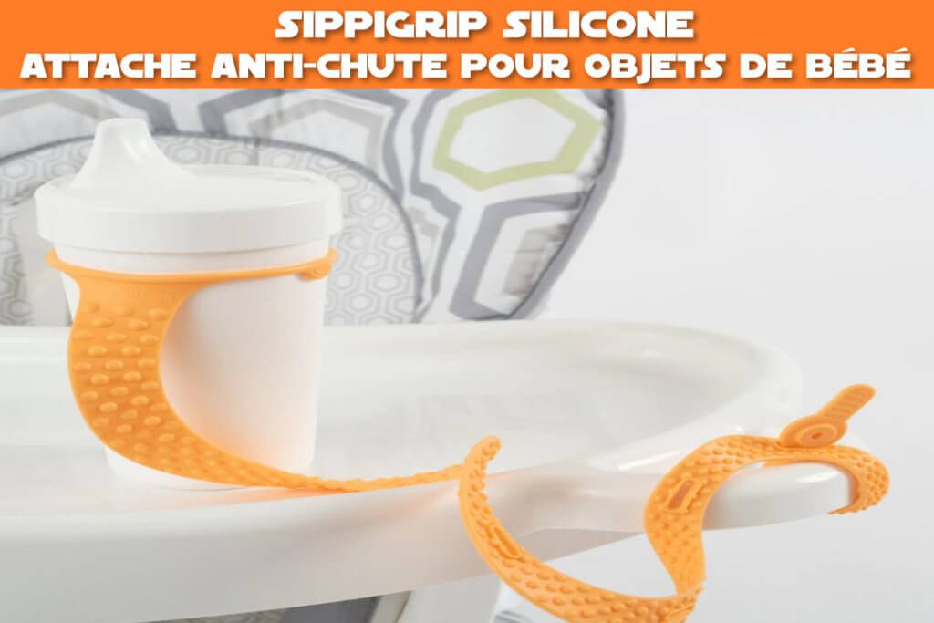 sippigrip silicone : attache anti-chute pour objets de bébé