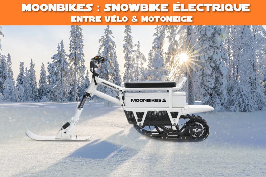 Moonbikes : snowbike électrique ultra-léger, entre vélo et motoneige